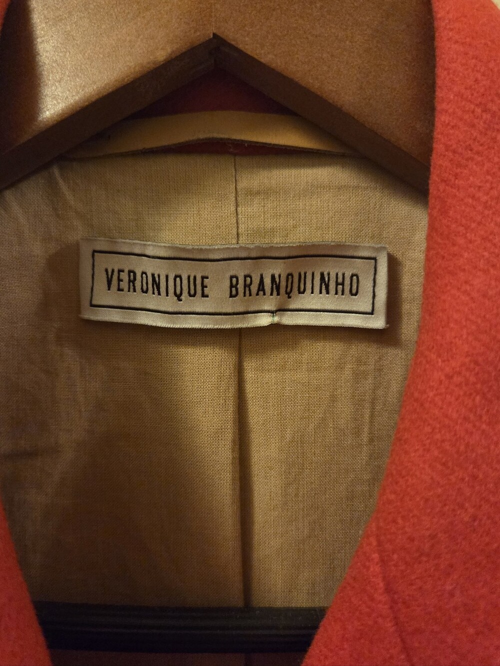 Veronique Branquinho Orange Virgin Wool Coat - Picture 4 of 7